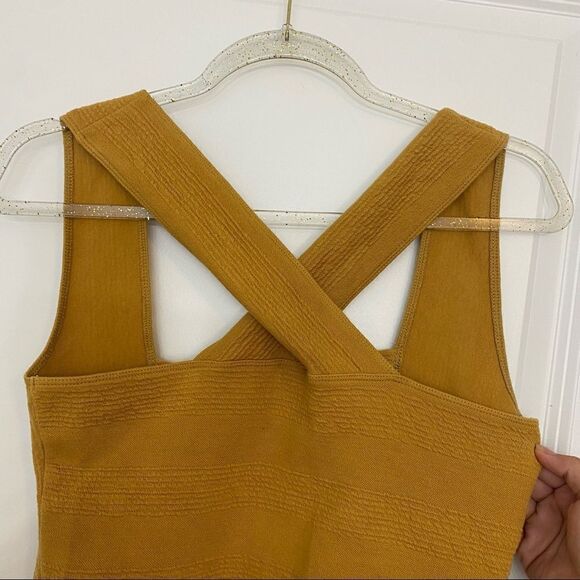 Maeve Anthropologie Stephie Cross-Back Gold Top Size Small - Picture 7 of 12